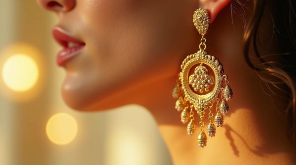 Élégance des boucles d'oreilles haute joaillerie en or